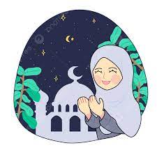 امرأة مسلمة أو فتاة تصلي في الليل, النساء, مسلم, يصلي PNG وملف PSD للتحميل  مجانا