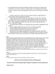 Soal ujian sertifikasi sap financial accounting. Contoh Soal Erp