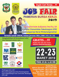 Pt surya madistrindo, saat ini kembali membuka lowongan kerja terbaru april 2021 untuk mahasiswa/mahasisiwi tingkat pendidikan sarjana (s1). Job Fair Pematangsiantar Maret 2019 Jadwal Event Info Pameran Acara Promo Terbaru