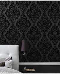 Pin By Kelly Price On Home Decor Bedroom Wallpaper Accent Wall Black Wallpaper Bedroom Wallpaper Bedroom Feature Wall