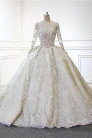 Sparkly Gorgeous Long Sleeves Wedding Dresses Ball Gown Bridal Dresses Z1881 Ball Gown Wedding Dress Wedding Dress Long Sleeve Bridal Ball Gown