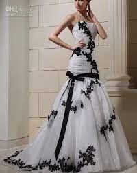 Best Selling Black And White Lace Ribbon Organza Sheath Wedding Dress Bridal Gown 2017 Dress Designer Dresses For Wedding Party From Missudress 126 64 Dhgate Black Lace Wedding Dress Black White Wedding