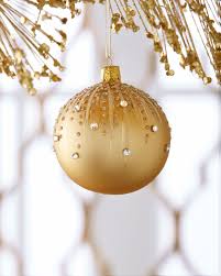 Golden Embellished Ball Christmas Ornament Diy Christmas Ball Diy Christmas Tree Ornaments Christmas Ornaments