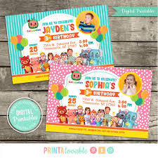 Gigapromo is the website to compare invitation printables. Digital Cocomelon Invitation Thank You Tag 1st Birthday Party Themes 2nd Birthday Invitations First Birthday Party Themes
