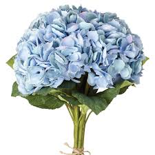 Artificial flowers french style faux plants. Faux Blue Pimpernel Hydrangea Bunch Oka