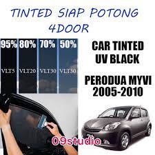 * free tinted cash voucher ~ pls call/whatsapp for more information * kelvin : Tinted 4door Siap Potong Perodua Myvi 2005 2010 Car Tinted Uv Black Gelap 50 70 80 95 Tinted Kereta Shopee Malaysia