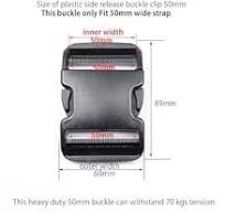 51mm Double Buckles Adjustable Quick Release Buckles 51mm Wide 2 Pack Extra  Thick Military Grade Plastic Clips Heavy Duty Backpack Buckle Replacement,  ...