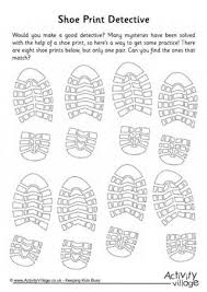 Find The Difference Detective Shoe Print Spy Party