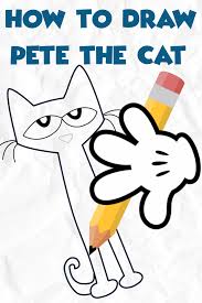 How To Draw Pete The Cat Directed Drawing Pete The Cat Pete The Cats Cat Birthday Party