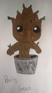 How do you draw a baby dragon? How To Draw Baby Groot Guardians Of The Galaxy Review Arts Award On Voice