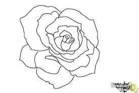 Make all these lines with very light pressing on the pencil, not trying to draw perfectly smooth and clear lines, since in the future we will delete all these lines. Image Result For Rose Outline Rose Outline Rose Drawing Simple Rose Step By Step