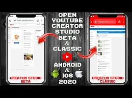 How To Open Youtube Creator Studio Beta And Youtube Creator Studio Classic On Android Or Ios 2020 Youtube The Creator Creator Studio My Facebook Profile