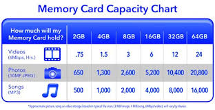 veritable memory card picture chart 2019