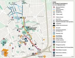 Adunata Alpini 2023. Parcheggi, sfilata e ripartenza - La mappa