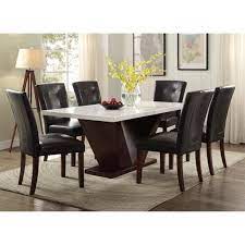 The dining table has four straight legs and a rectangular tabletop. Acme Furniture Forbes Dining Table Walmart Com Walmart Com