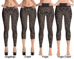 Leopard Print Big Cat Leggings Yoga Capri Allow 10 Days To Receive See Size Chart Last Image