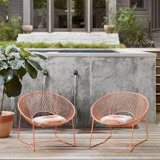 Leon Outdoor Chair Set Of 2 Apricot Lounge Chair Outdoor Outdoor Chair Set Acapulco Chair Outdoor