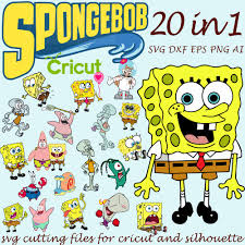 20 Spongebob Svg Cliparts Spongebob Svg Spongebob Printable Spongebob Svg Cartoon Clip Art Make Birthday Invitations