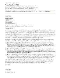 Brand Ambassador Cover Letter Sample | Monster.com