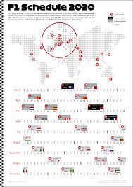 F1 Schedule 2020 On Behance F1 Schedule Schedule Infographic