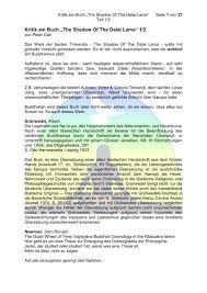 Check spelling or type a new query. Kritik Am Buch The Shadow Of The Dalai Lama Neues Von Shi De