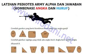 Kedua, para panitia rekrutmen akan mulai meng instruksikan kalian sebelum tes, selama tes, dan setelah tes. 00 09 56 Latihan Psikotes Army Alpha Online Dan Jawaban Infodani