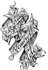 All items on our website are available for you to email. In Loving Memory Cross With Banner Tattoo Design In Banner Tattoo Designs Star Wars Tattoo Cover Up Tattoos
