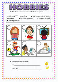 Hobbies Interactive And Downloadable Worksheet You Can Do The Exercises Online Or Download Th English Worksheets For Kids Free Time Activities School Subjects