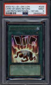 Card of safe return price. Auction Prices Realized Tcg Cards 2003 Yu Gi Oh Lon Labyrinth Nightmare Card Of Safe Return 1st Edition