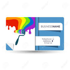 For the happy blues and passionate reds. Business Card For Painting With A Roller Royalty Free Cliparts Vectors And Stock Illustration Image 74769361