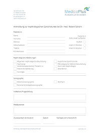 Anmeldung zur nephrologischen Sprechstunde bei Dr. med. Robert Schorn