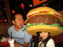 Humongous Burger Hat Burger Hamburger Art Hats