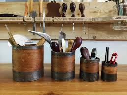 Atelier De Maroquinerie Vercors Native Un Petit Coin De Mon Etabli De Travail Handcraft Leather Knife Block
