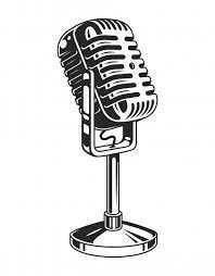 Download Retro Monochrome Music Microphone Concept For Free Microphone Drawing Microphone Tattoo Retro Music