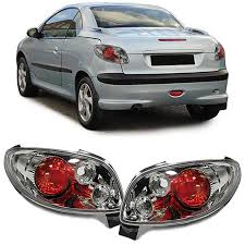 Read consumer reviews & ratings of peugeot 206 cc 1.6. Klarglas Ruckleuchten Chrom Fur Peugeot 206 Cc Coupe Cabrio Ebay