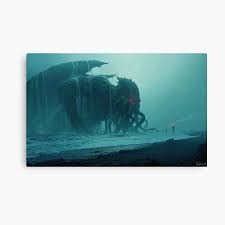 The final act of 2020's underwater introduced audiences to a monster of unprecedented scale and threat level. Cthulhu Canvas Prints Redbubble