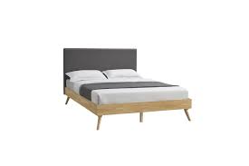 Bed frame designed to replace an existing mattress foundation or box spring. Dick Smith Natural Oak Ensemble Bed Frame Wooden Slat Fabric Headboard Queen Home Garden Furniture Beds Mattresses Headboards Footboards Home Garden Furniture