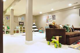 Before And After Our Basement Playroom Tv Room Reveal Family Room Playroom Basement Playroom Basement Tv Rooms