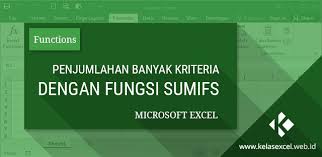Rumus Fungsi Sumifs Excel Cara Penjumlahan Banyak Kriteria Pada Microsoft Excel Kelasexcel Microsoft Excel Microsoft Teks