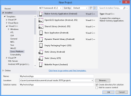 Create An Android Native Activity App Microsoft Docs