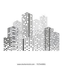 Black And White Abstract Building Background City Skyscrapers Illustration Buildings At Night Urban Scene Abstract Design Element Isolated On Whit Pixel Art Design City Illustration Building Silhouette