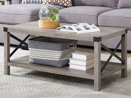 Smooth rolling casters make it mobile. Barn Door Coffee Table Walker Edison
