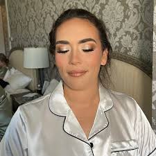 this is for my bronzed bridal babes 🧡 product details: @hauslabs triclone  skin tech foundation @toofaced born this way concealer @rarebeauty soft  pinch liquid blush @anastasiabeverlyhills brow powder duo @makeupforever  artist color