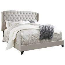Wingback upholstered panel bed beautify any bedroom with our jennifer taylor home bed. Signature Design By Ashley Jerary Queen Upholstered Bed With Tufted Wing Headboard Wayside Furniture Upholstered Beds