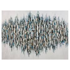The margins are wide and appear to be untrimmed. Bassett Mirror Blue Lines Canvas Wall Art Walmart Com Walmart Com