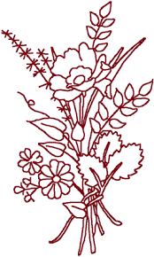 See more of wildflower embroidery on facebook. Redwork Wildflower Bouquet Embroidery Design