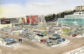 7.8 miles from flemingsberg station. The Parking Lot At Flemingsberg Station In February Sweden Painting By Mirjam Palosaari Eladhari Saatchi Art