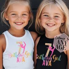 CUSTOM Girls Tank Top, Birthday Tank Top, Axolotl Tank, Dinosaur Tank Top,  School Tank Top, Party Tank, Girls Tank, Horse Tank Top Unicorn