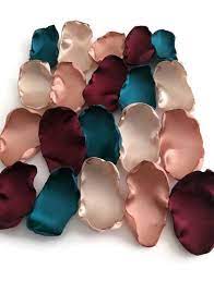 Maroon Champagne Rose Gold Dark Teal Mix Of Flower Petals Etsy Teal Wedding Colors Flower Girl Petals Rose Quartz Color