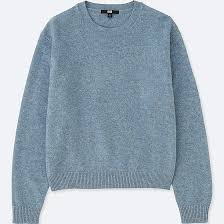 Women Premium Lambswool Crewneck Sweater Light Blue Crew Neck Sweater Sweaters For Women Lambswool